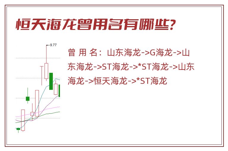 恒天海龙曾用名有哪些？