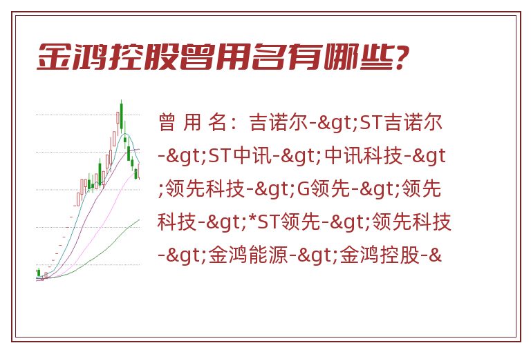 金鸿控股曾用名有哪些？