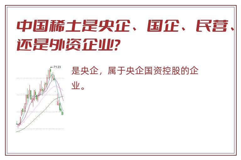 中国稀土是央企、国企、民营、还是外资企业？