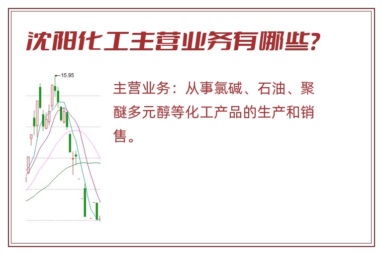 沈阳化工主营业务有哪些？