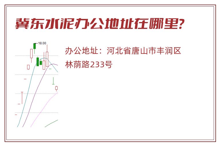 冀东水泥办公地址在哪里？