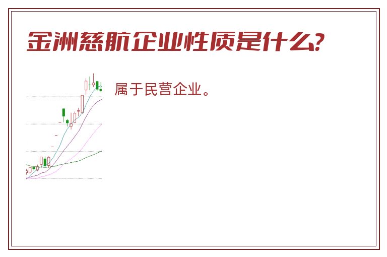 金洲慈航企业性质是什么？