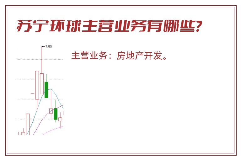 苏宁环球主营业务有哪些？
