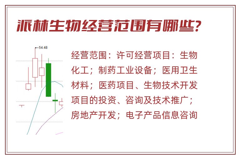 派林生物经营范围有哪些？