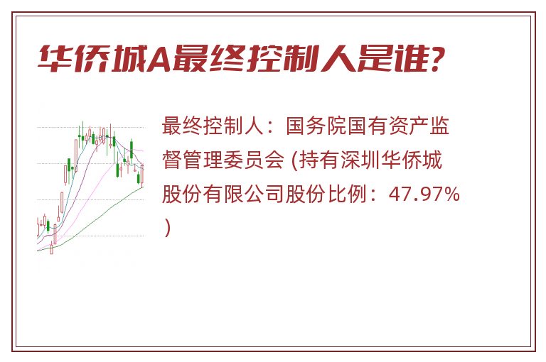 华侨城A最终控制人是谁？