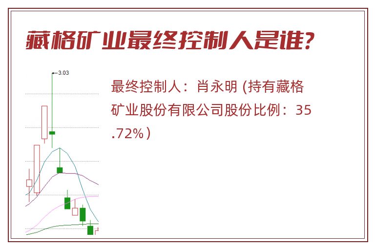 藏格矿业最终控制人是谁？