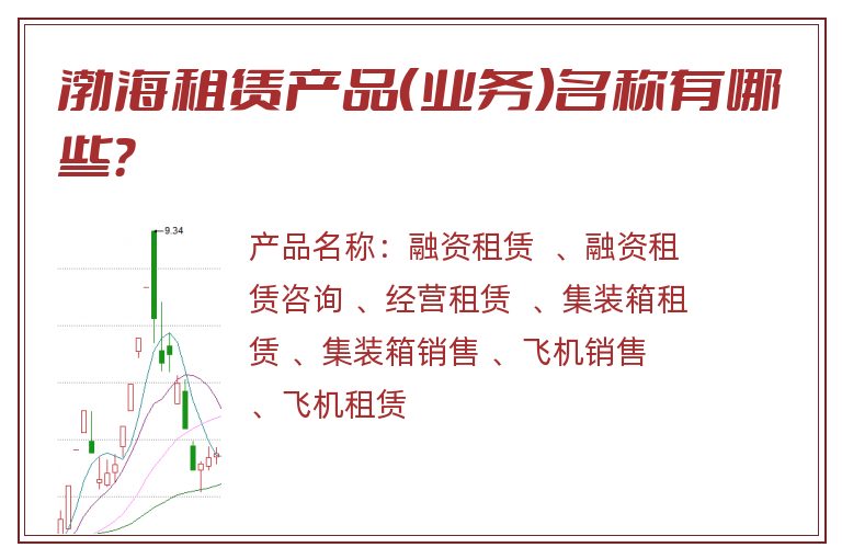 渤海租赁产品（业务）名称有哪些？