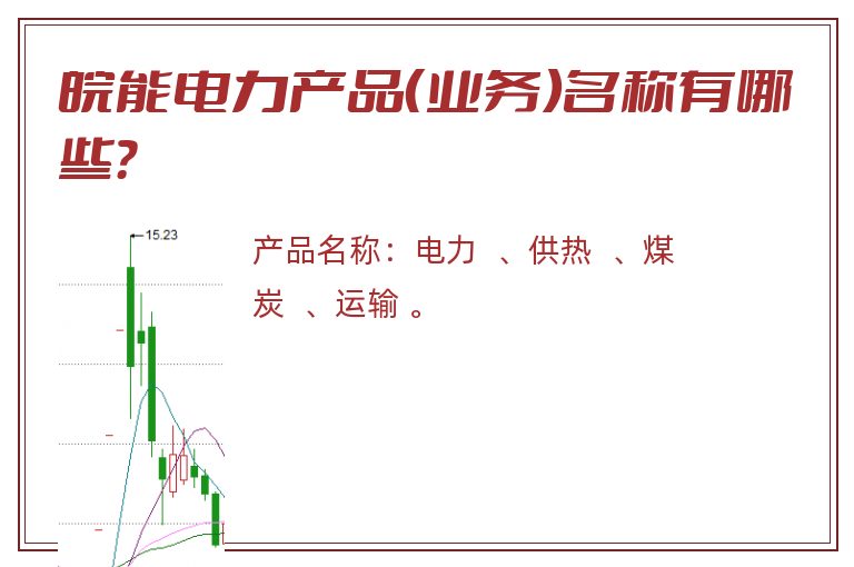 皖能电力产品（业务）名称有哪些？