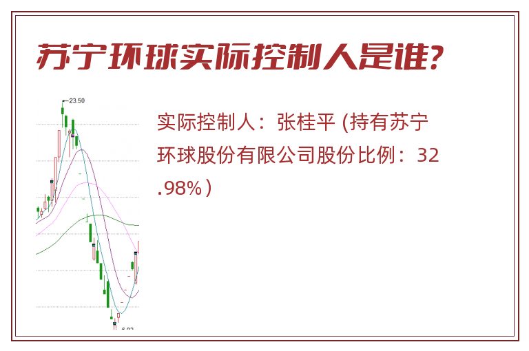 苏宁环球实际控制人是谁？