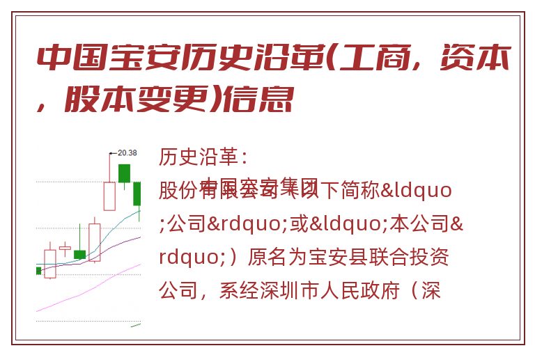 中国宝安历史沿革（工商，资本，股本变更）信息