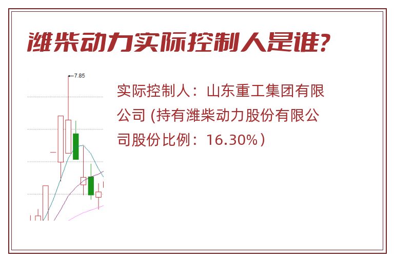 潍柴动力实际控制人是谁？