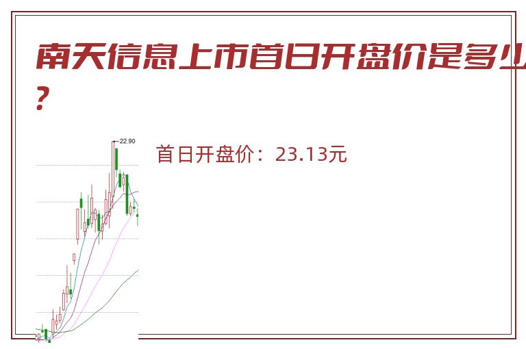 南天信息上市首日开盘价是多少?.jpg 南天信息.jpg