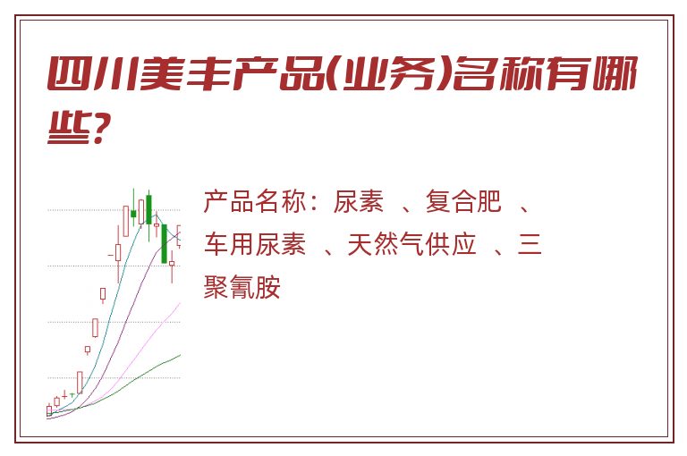 四川美丰产品（业务）名称有哪些？