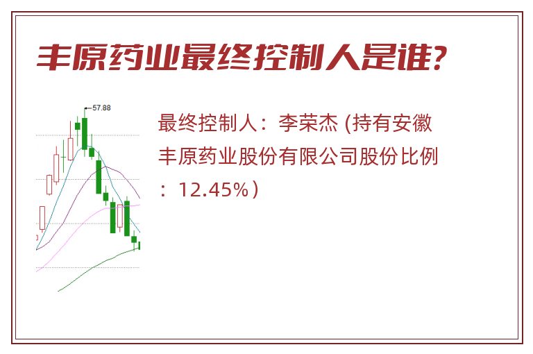 丰原药业最终控制人是谁？