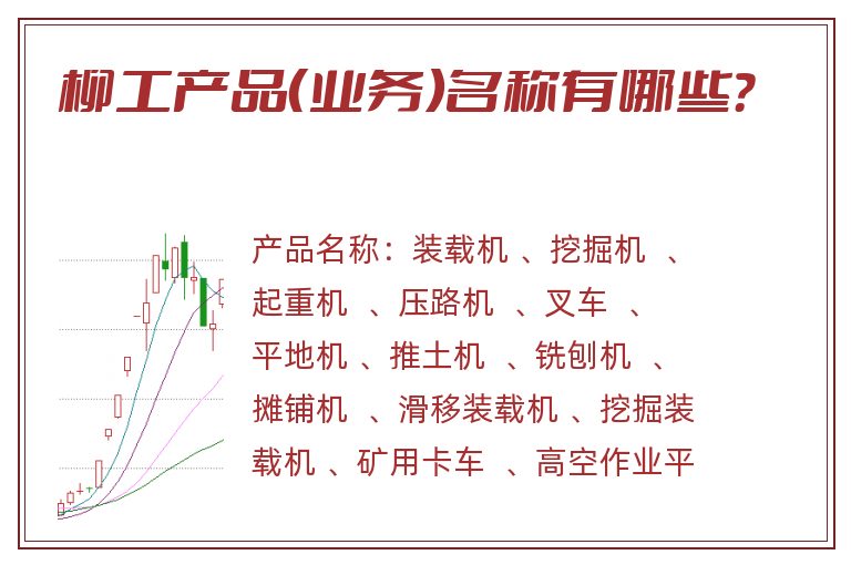 柳工产品（业务）名称有哪些？