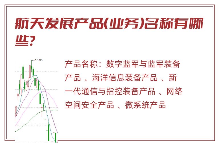 航天发展产品（业务）名称有哪些？