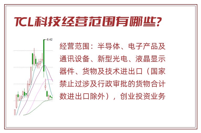 TCL科技经营范围有哪些？