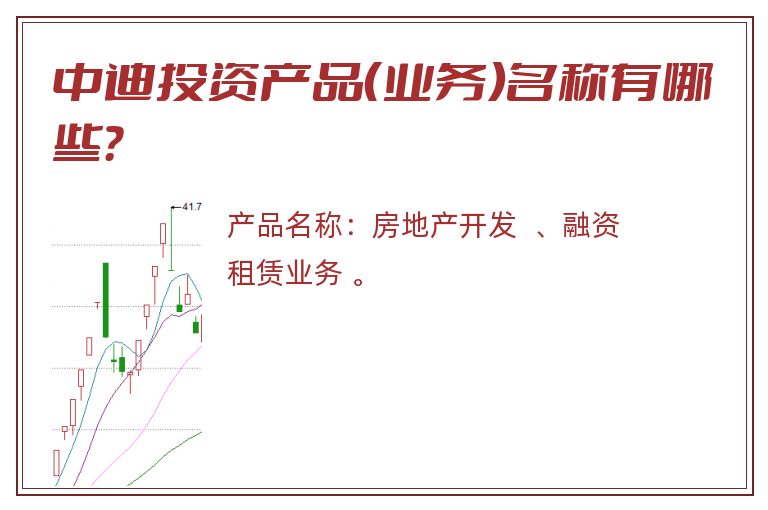 中迪投资产品（业务）名称有哪些？