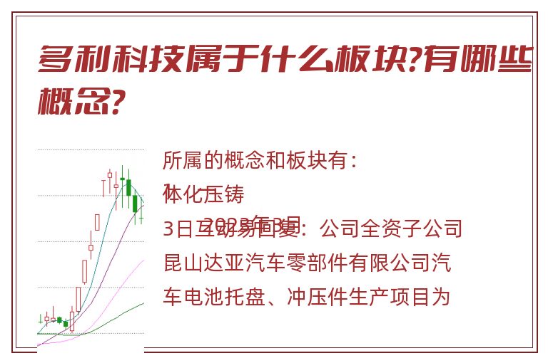 多利科技属于什么板块？有哪些概念？