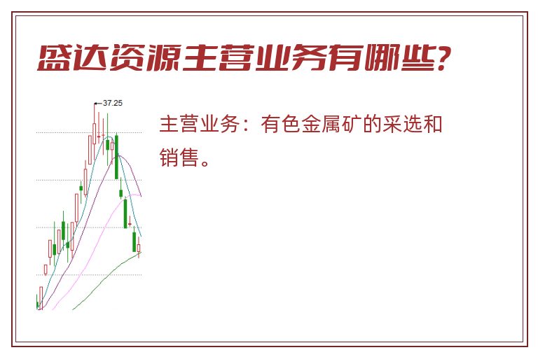 盛达资源主营业务有哪些？