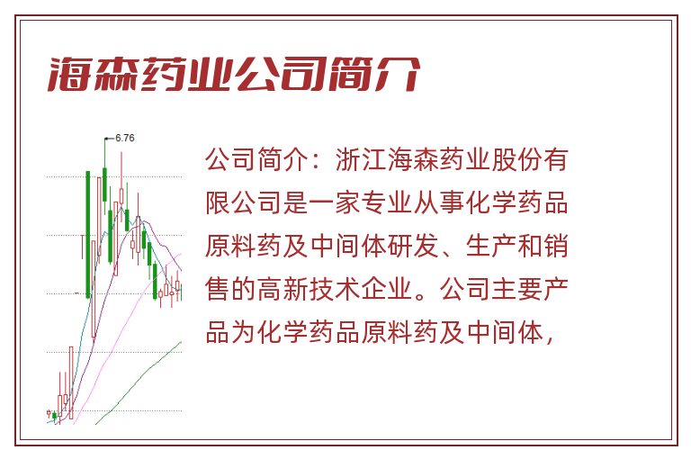 海森药业公司简介