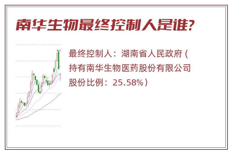 南华生物最终控制人是谁？