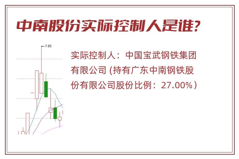 中南股份实际控制人是谁？