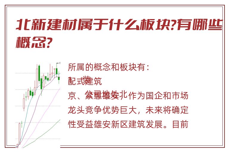 北新建材属于什么板块？有哪些概念？