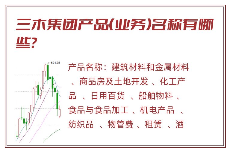 三木集团产品（业务）名称有哪些？