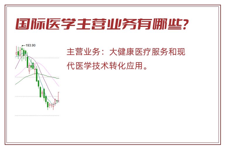 国际医学主营业务有哪些？