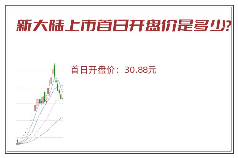 新大陆上市首日开盘价是多少？