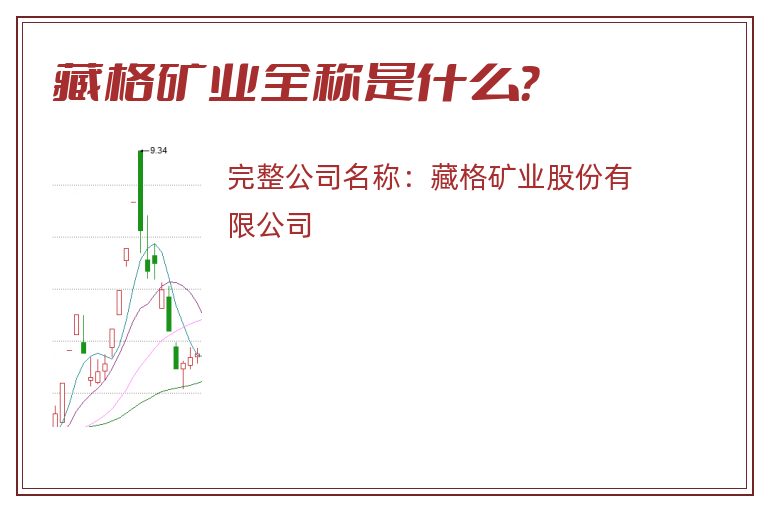 藏格矿业全称是什么？