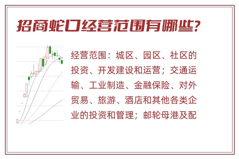 招商蛇口经营范围有哪些？