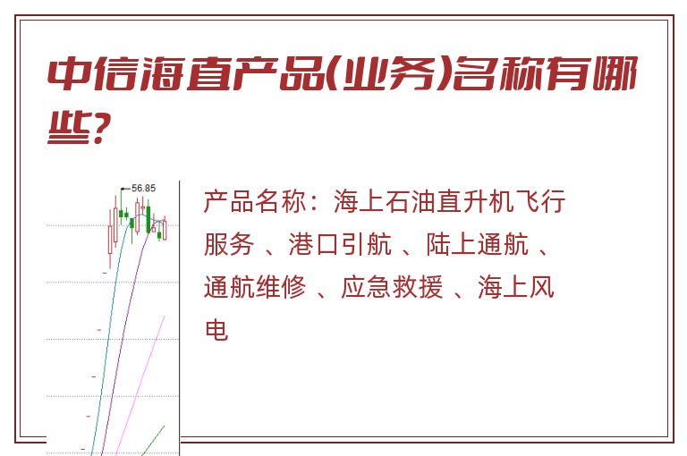 中信海直产品（业务）名称有哪些？