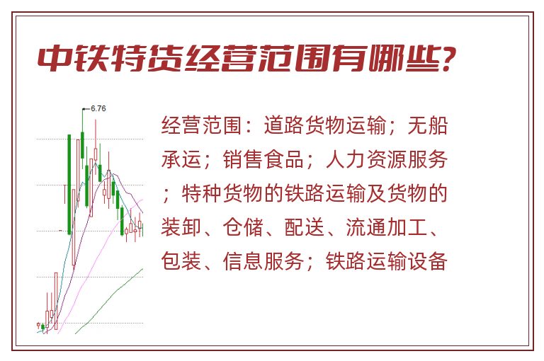 中铁特货经营范围有哪些？