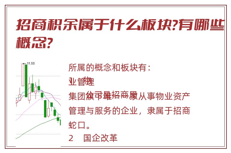 招商积余属于什么板块？有哪些概念？