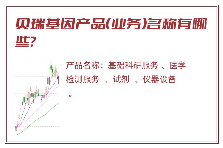 贝瑞基因产品（业务）名称有哪些？