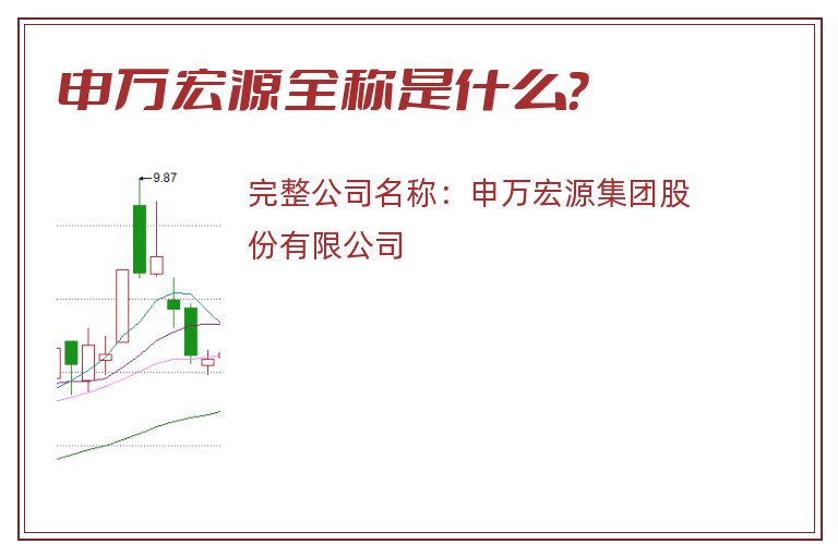 申万宏源全称是什么？