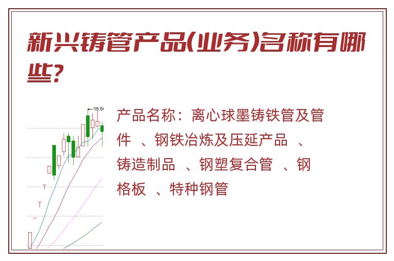 新兴铸管产品（业务）名称有哪些？