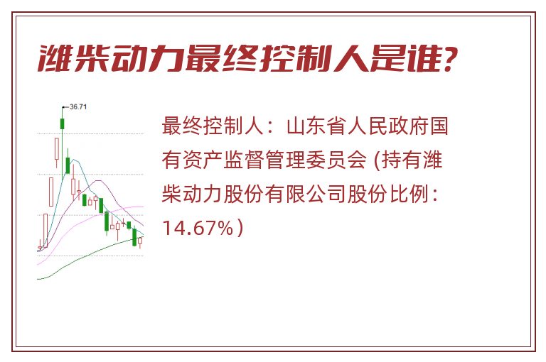 潍柴动力最终控制人是谁？