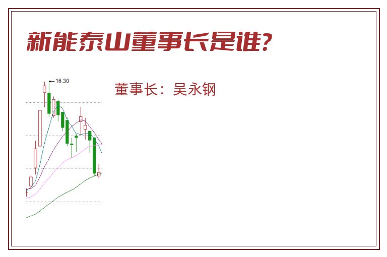 新能泰山董事长是谁？