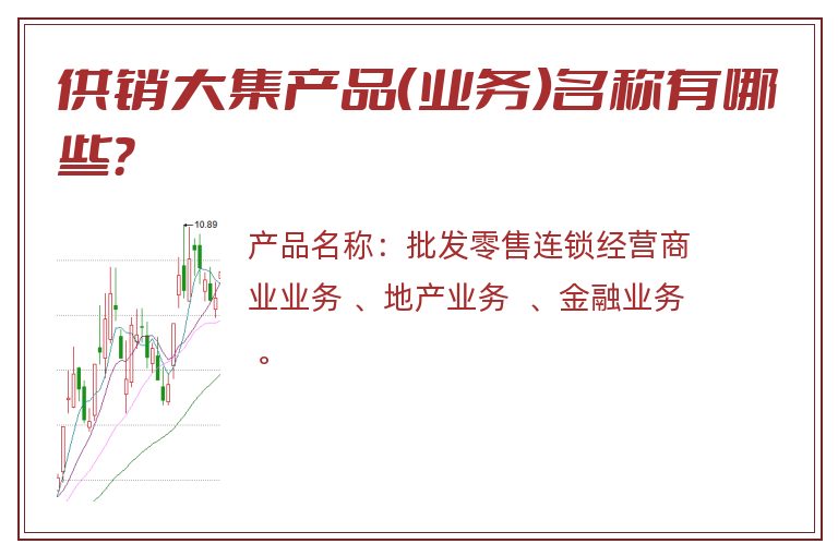 供销大集产品（业务）名称有哪些？