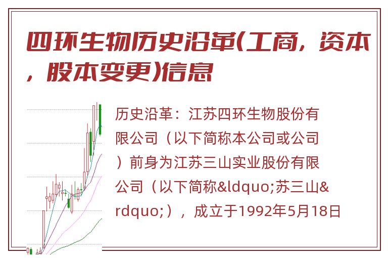 四环生物历史沿革(工商,资本,股本变更)信息.jpg 四环生物.jpg