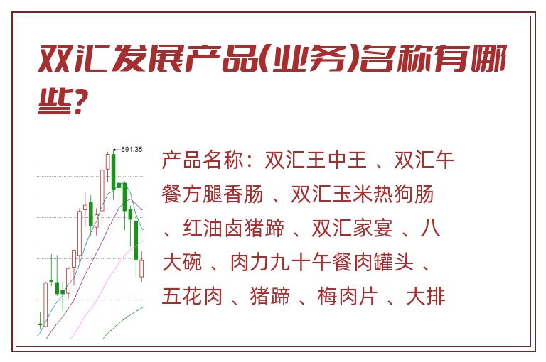 双汇发展产品（业务）名称有哪些？