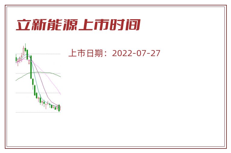 立新能源上市时间