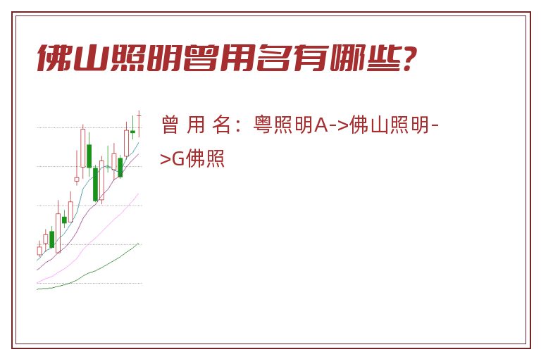佛山照明曾用名有哪些？