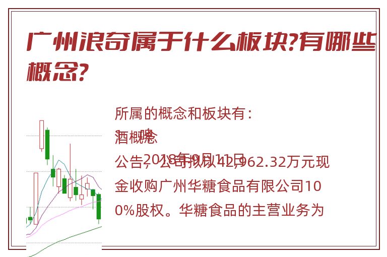 广州浪奇属于什么板块？有哪些概念？