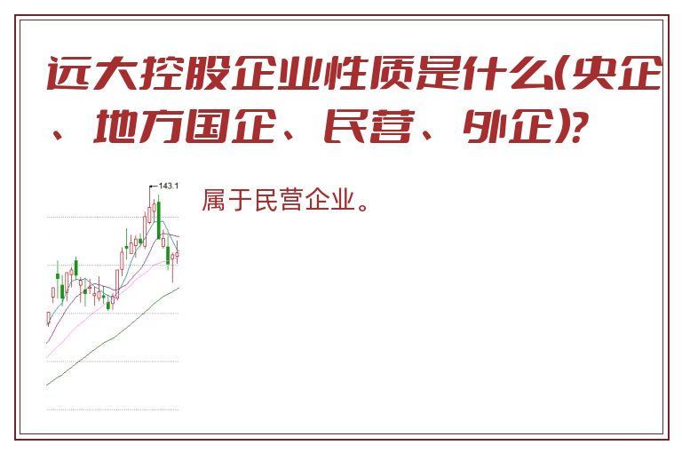 远大控股企业性质是什么（央企、地方国企、民营、外企）？