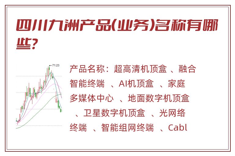 四川九洲产品（业务）名称有哪些？