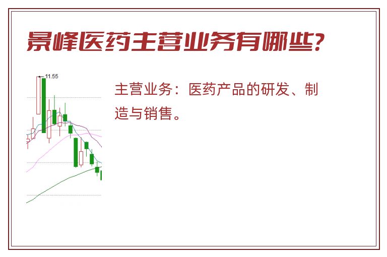 景峰医药主营业务有哪些？